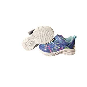 Skechers Girls Coastline Sneaker, Blue/Multi, 6 Toddler
